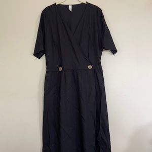 Black wrap dress